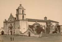 #1205 - Mission San Louis Rey de Francia, San Diego County, California.  Established June 13th, 1798. From the West.